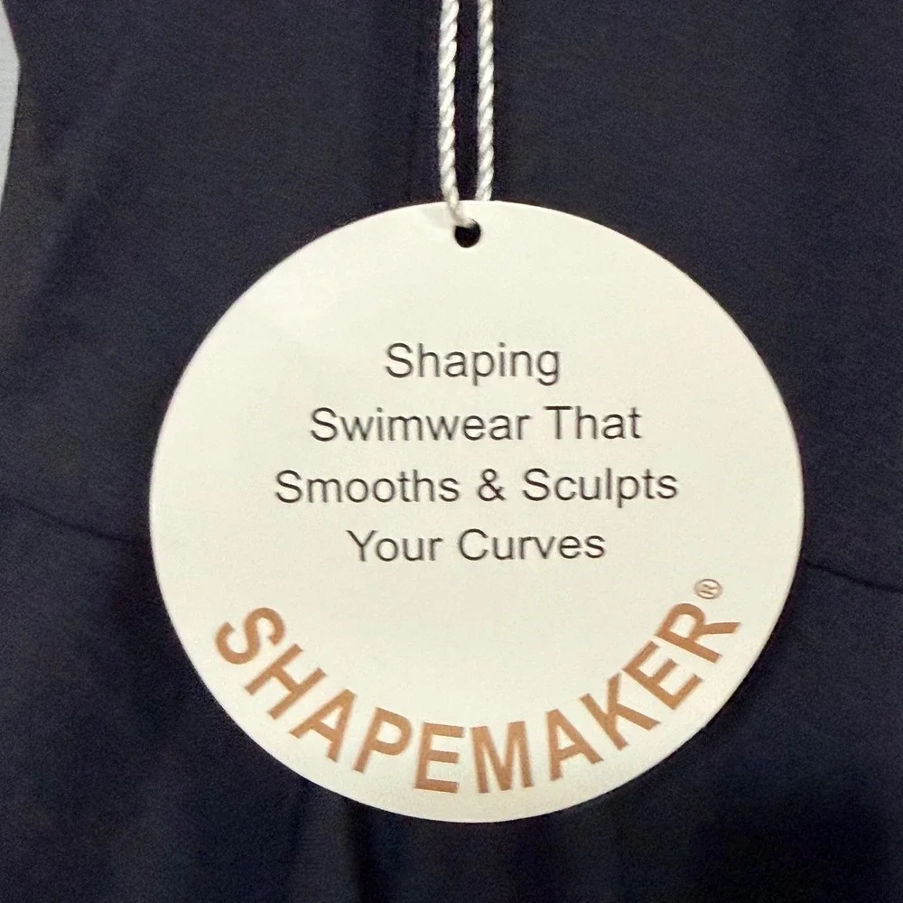 Contours by Coco Reef Shapemaker Black One Piece Swimsuit Sarong Tie 10/34C NEW